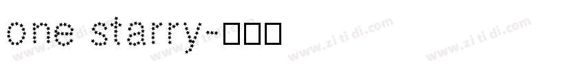 one starry字体转换